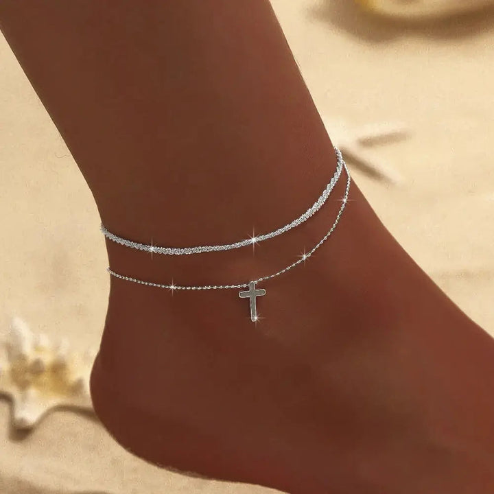 Lune London | Chic Silver/Gold Double Ankle Bracelet