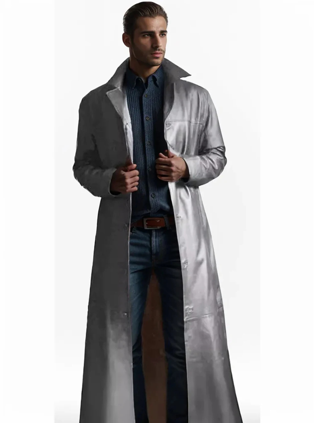 Lune London | Long Leather Coat for Men