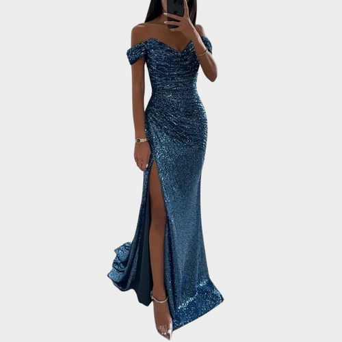 Chic Und Stil | Women's Long Elegant Evening Dress with Slit for Women