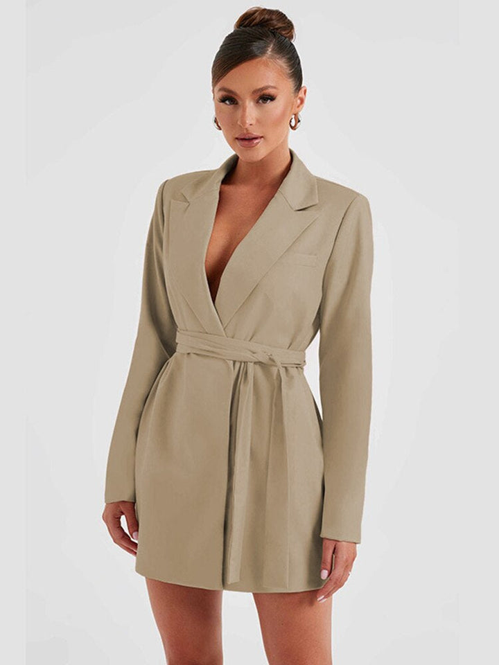 Lune London | Black Blazer Dress with V-Neck