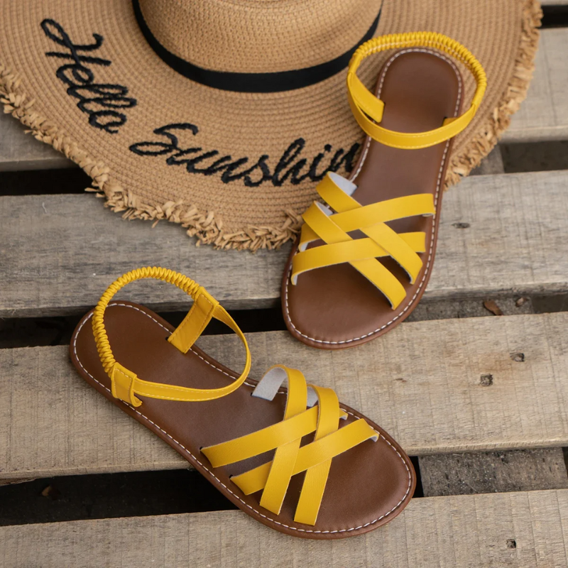 Lune London | Elegant Leather Women's Sandals Flat Shoe