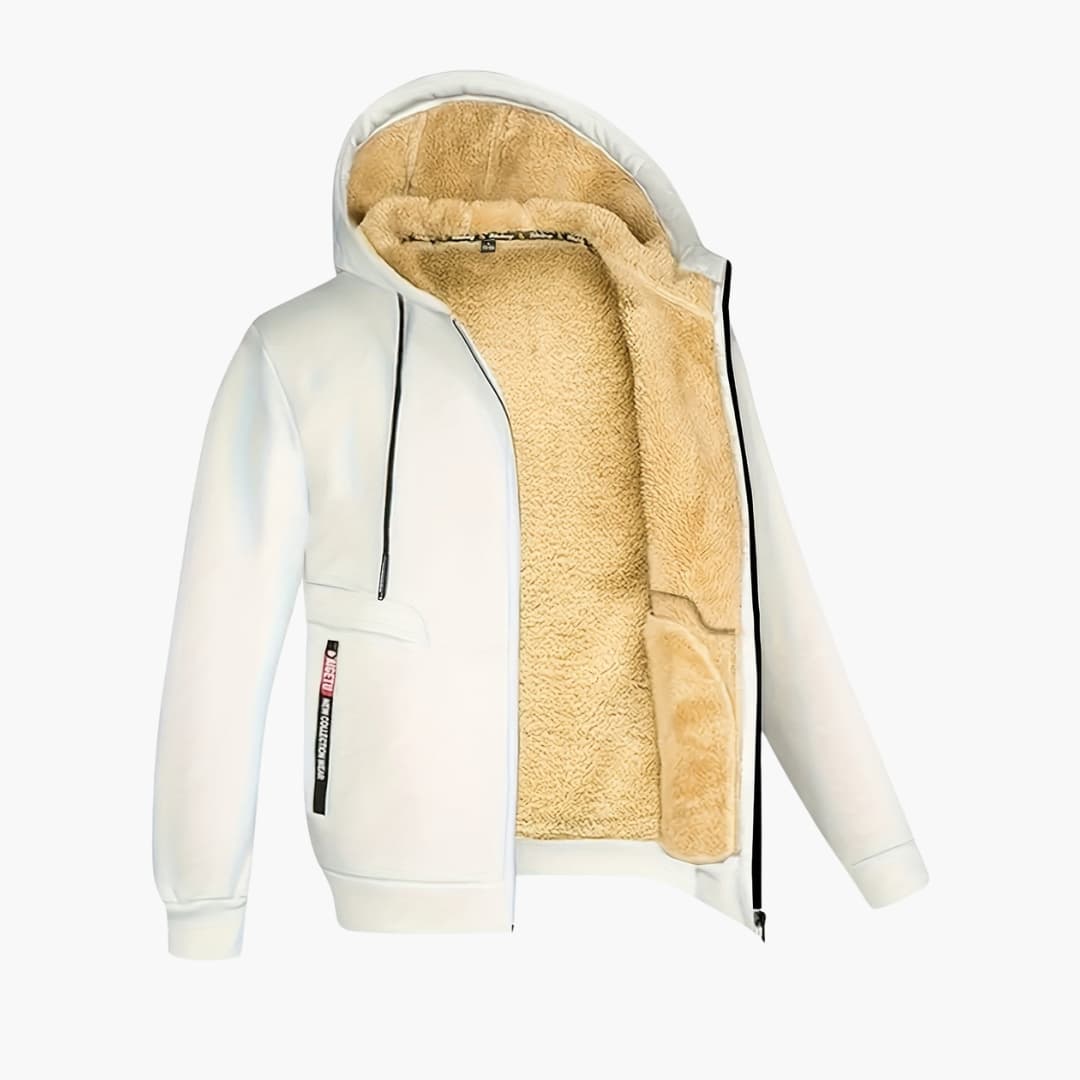 Amarae | Comfortable fleece-lined jacket with hood for men
