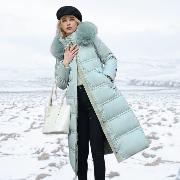 Lune London | Winter Long Dress for Women with Tailored Fit and Long Sleeves Ideal for The Cold Season