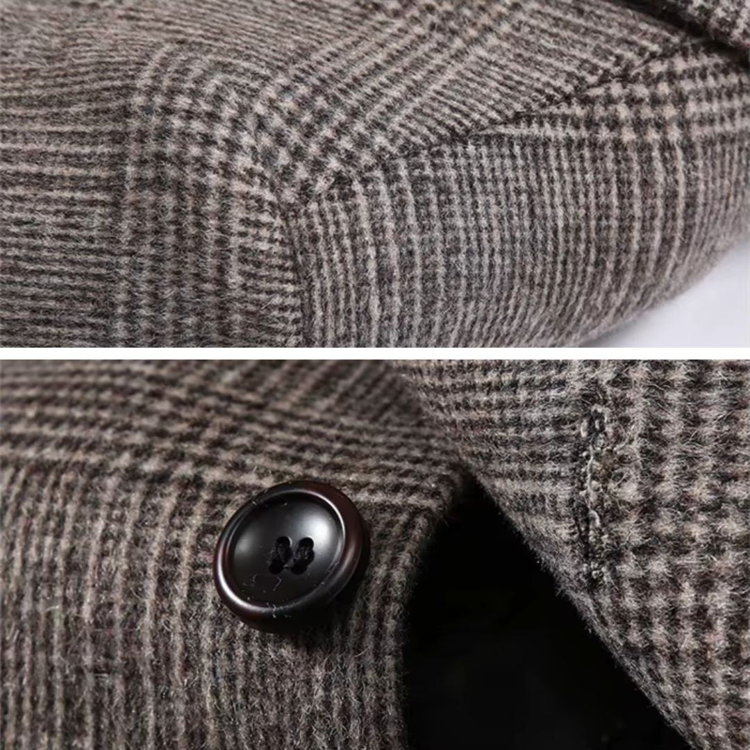 Amarae | Checked Wool Trench Coat
