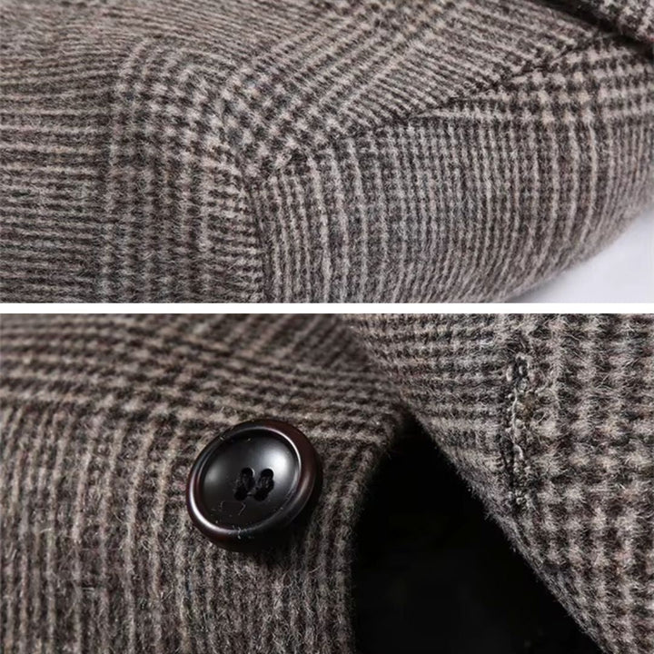 Amarae | Checked Wool Trench Coat