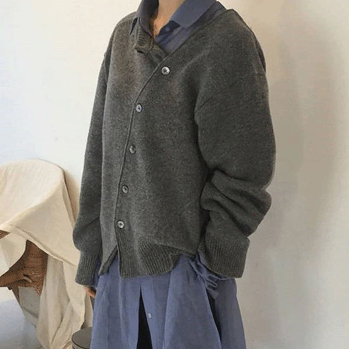 Lune London | Knit Sweater - Oversized Fit - Button Closure - Soft and Comfortable