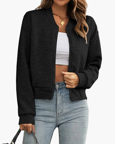Amarae | Modern quilted bomber jacket casual transition jacket