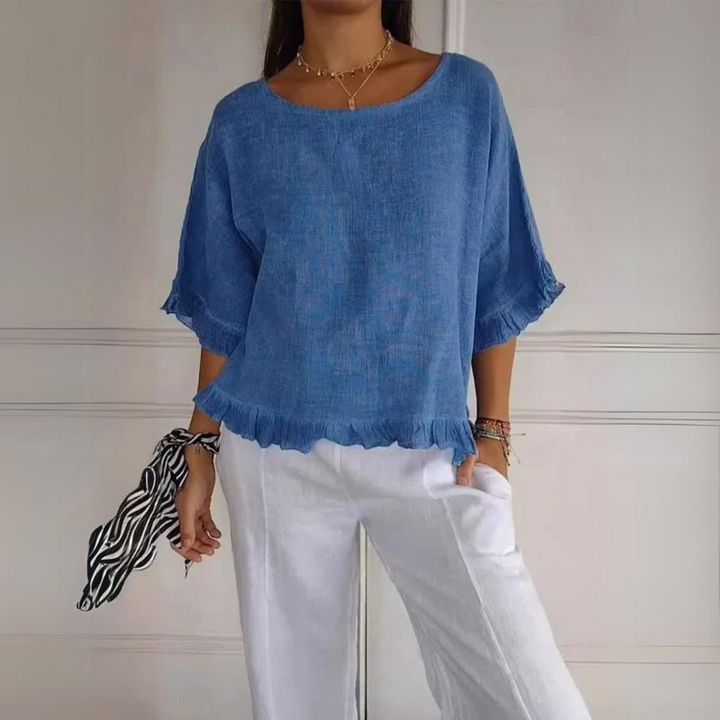 Lune London | Linen shirt with ruffle