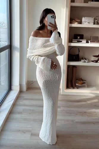 Amarae | Maxi knitted dress without shoulders