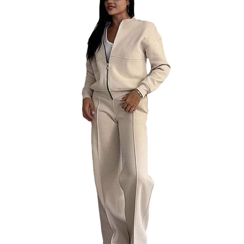 Amarae | Two-piece sets with zip jacket and wide legs in sporty style