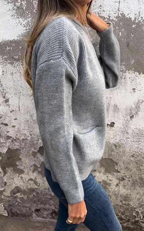 Lune London | Cardigan - Round neck & Zipper - Soft cotton
