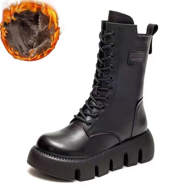 Lune London | Winter boots with zipper - Non-slip sole - Warm lining - Real leather look