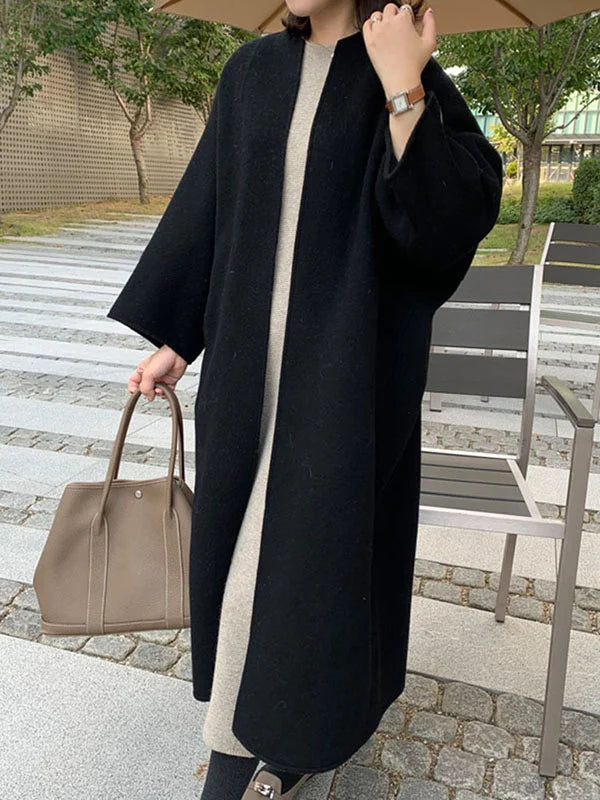 Women’s Long Wool Coat with Elegant Fit & Thermal Insulation | Amarae