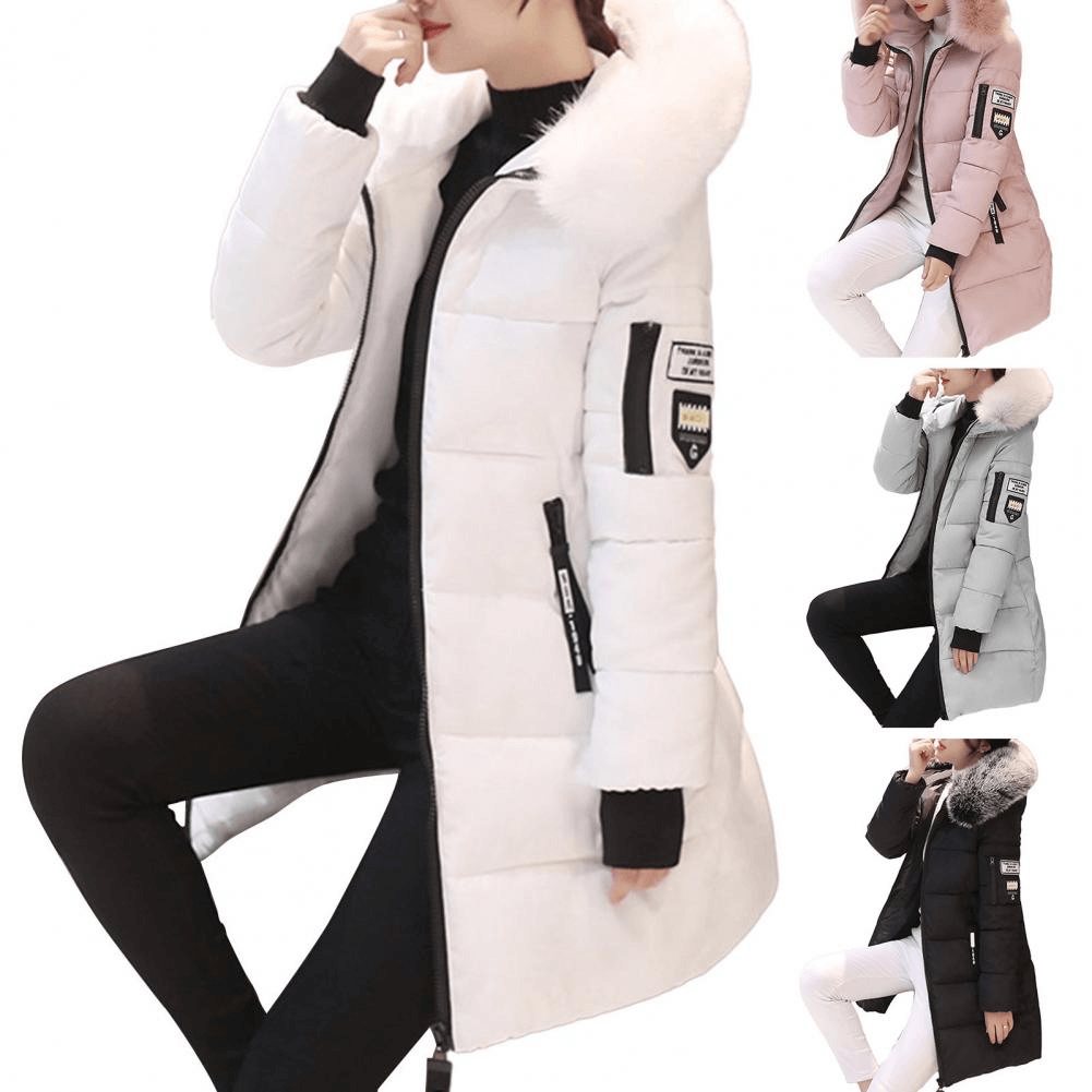 Women’s Cotton Winter Coat with Hood – Mid-Length & Warm | Amarae