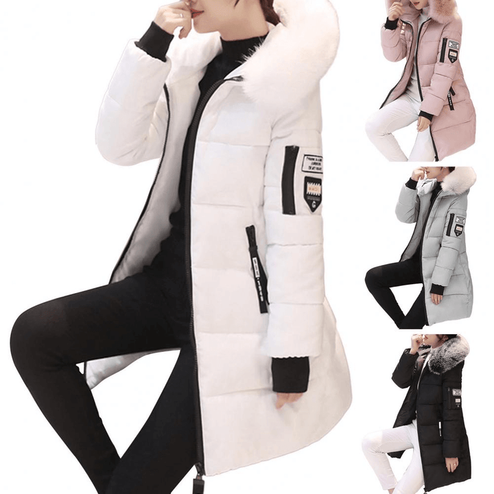 Women’s Cotton Winter Coat with Hood – Mid-Length & Warm | Amarae