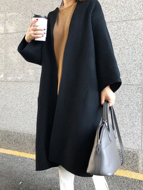 Women’s Long Wool Coat with Elegant Fit & Thermal Insulation | Amarae