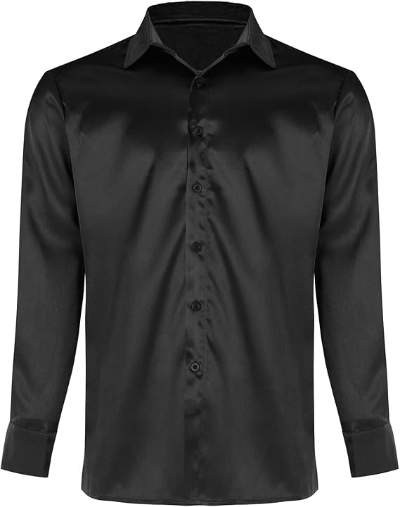 Men's High Gloss Satin Shirt with Modern Cut and Elegant Details Lune London