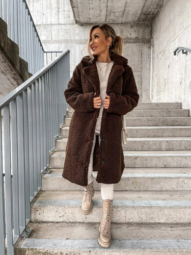 Amarae | Elegant Plush Trench Coat