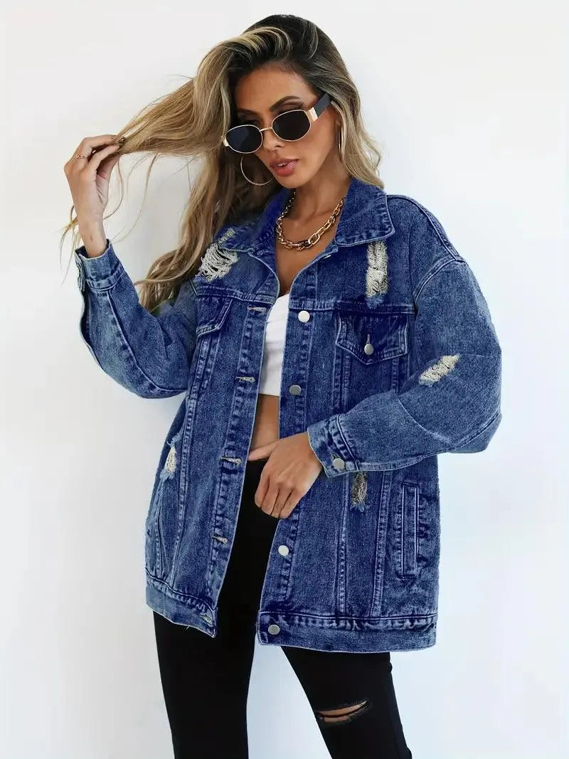 Chic and Style | Trendy oversized denim jacket for women