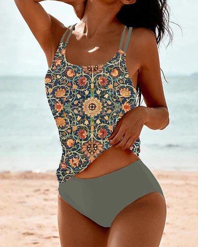 Amarae | Printed Tankini with Double Straps