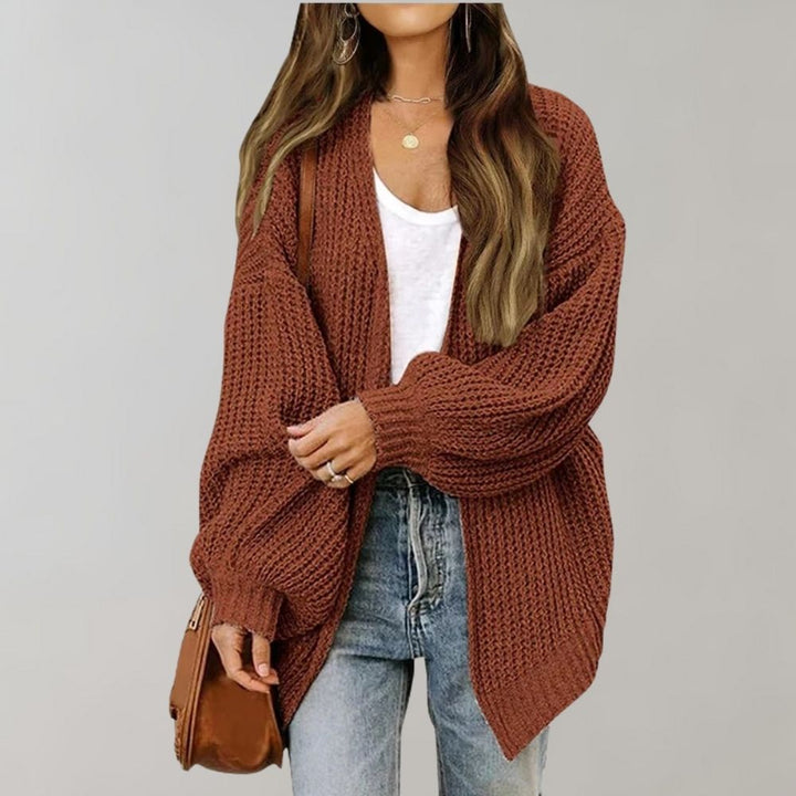 Lune London | Cozy open-knit cardigan with bishop sleeves