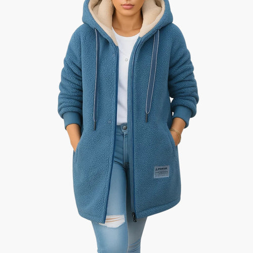 Amarae | Fleece Jacket with Hood - Fashionable Comfort for Leisure and Everyday Use