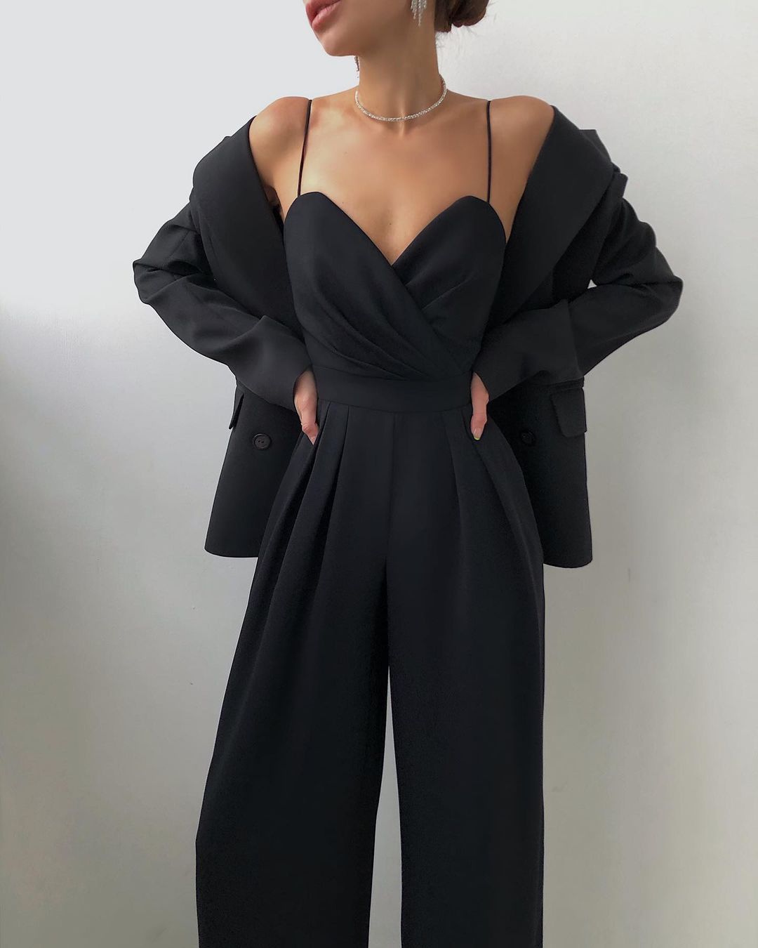 Lune London | Women's Elegant Flowing Jumpsuit with Spaghetti Straps for Festive Occasions
