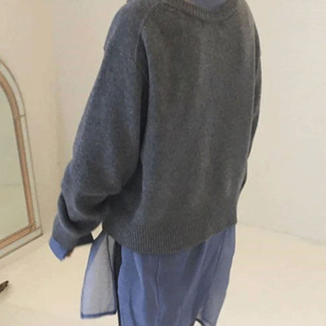 Lune London | Knit Sweater - Oversized Fit - Button Closure - Soft and Comfortable