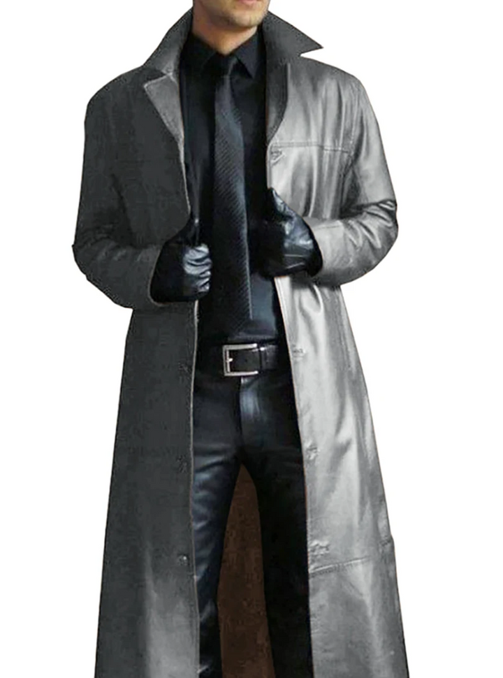 Lune London | Long Leather Coat for Men