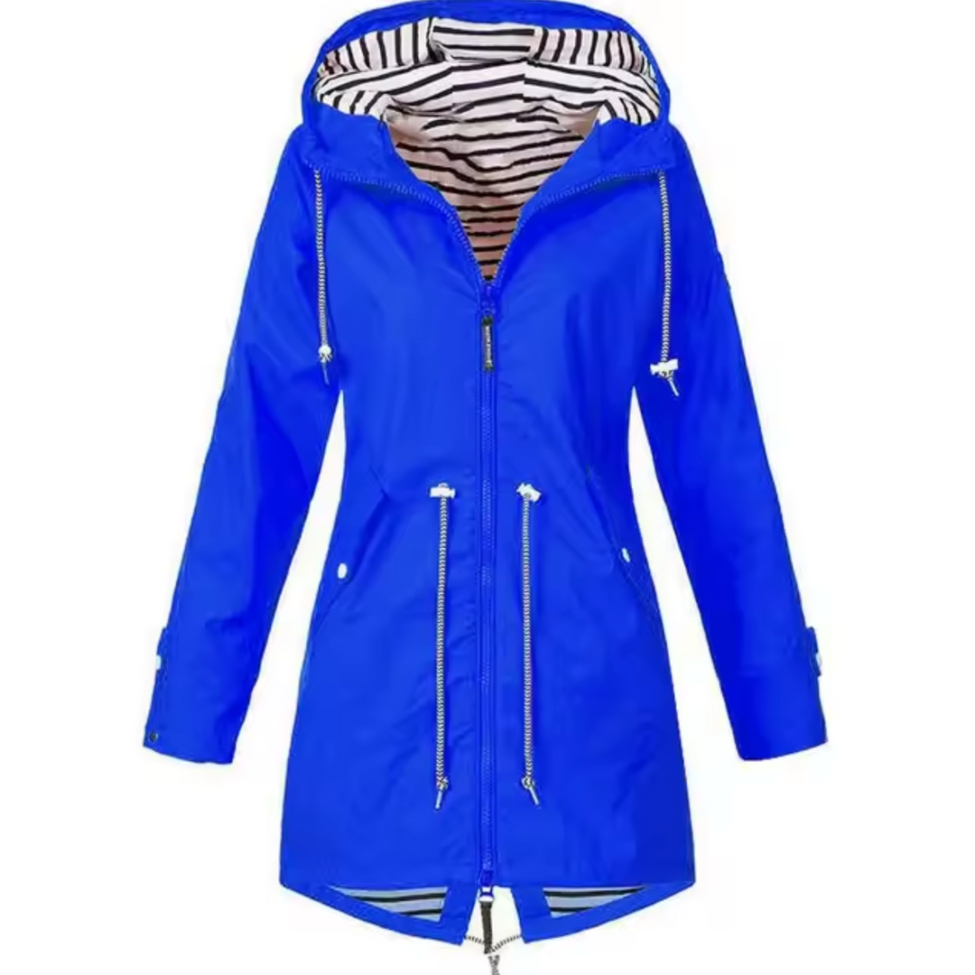 Lune London | Rain Jacket - Waterproof - Poncho Raincoat - Adjustable Waist - Hood with Lining