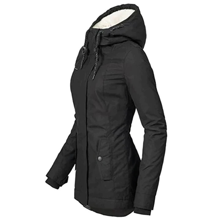 Amarae - Lined winter coat with waterproof hood for women