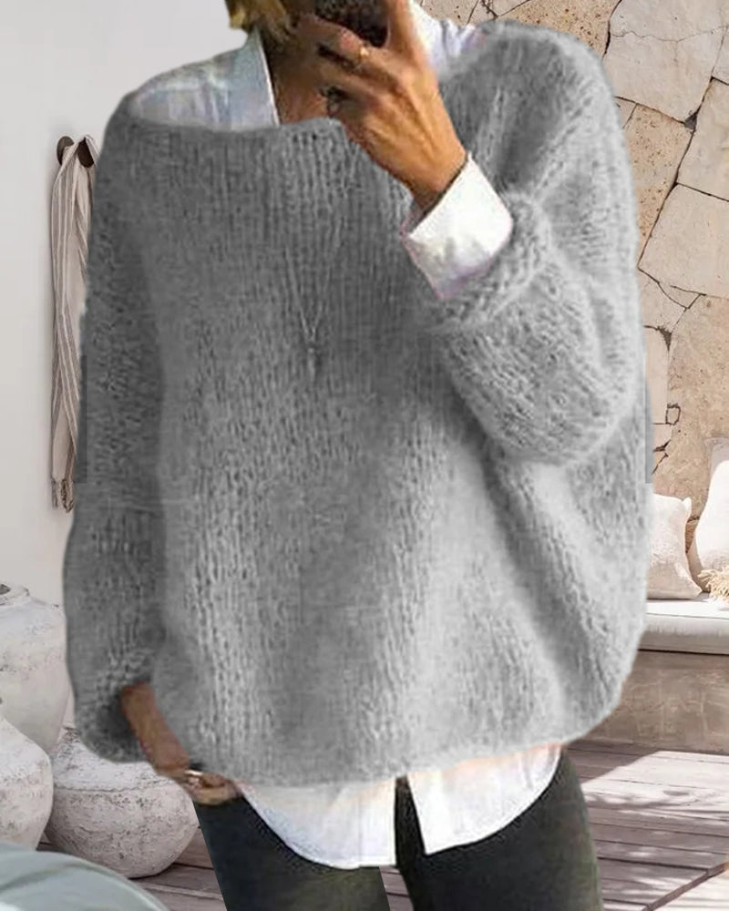 Lune London | Pullover with Color Detail At The Neck