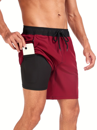 Amarae | Quick-Drying Men's Swim Shorts Double Layer Design