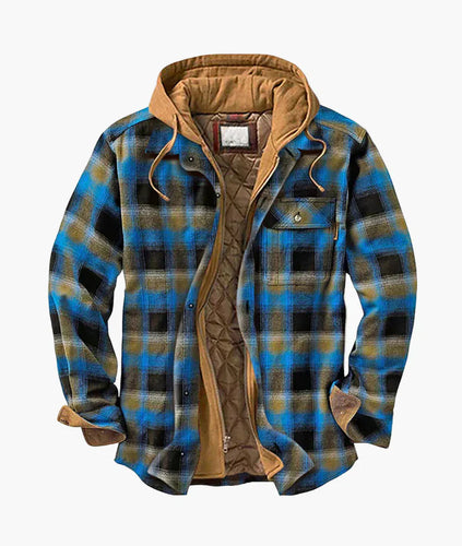 Amarae | Flannel Checked Jacket with Hood - Urban Leisure Style for Fall and Winter