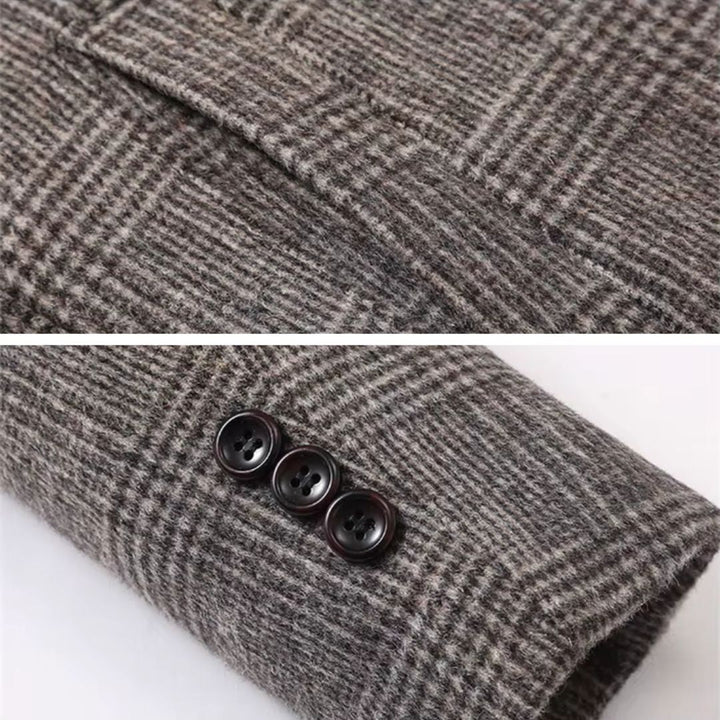 Amarae | Checked Wool Trench Coat