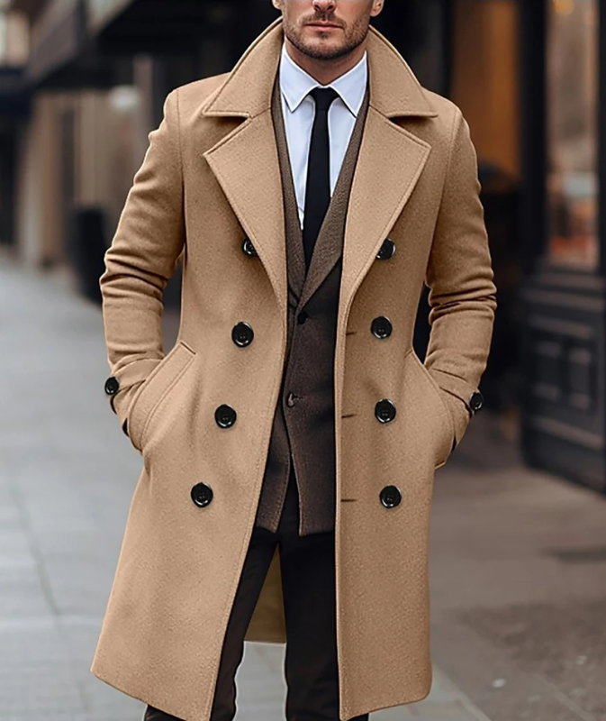 Amarae | Elegant Men's Double-Breasted Coat