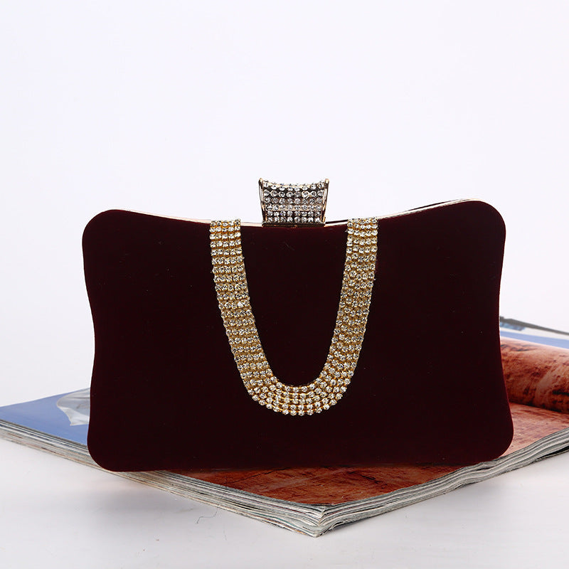 Lune London | Shaped Diamond Suede Bag