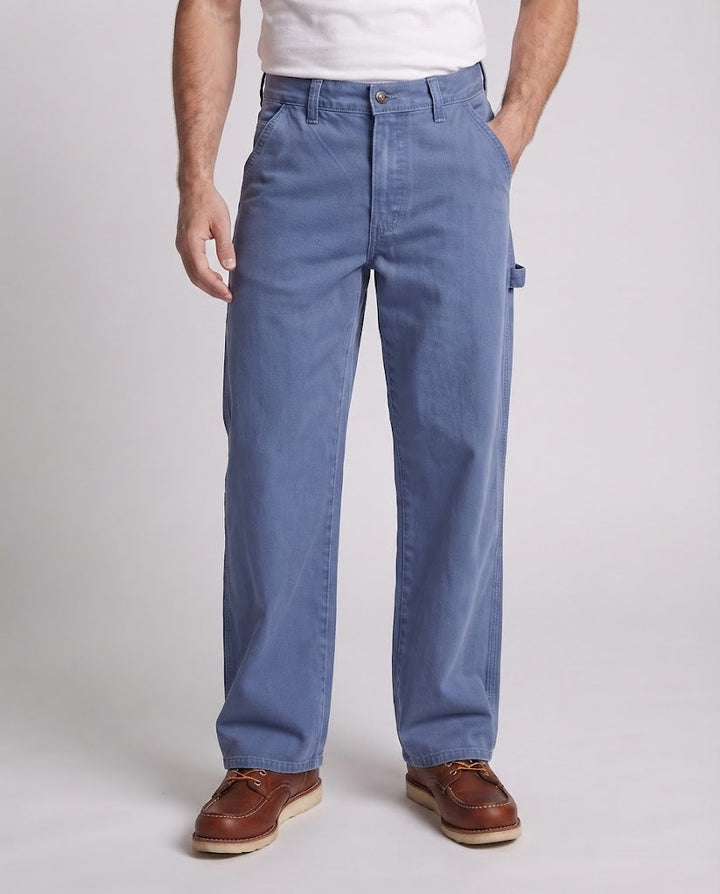 Men's Wide Worker Denim Pants with Tool Loop and High Waist Amarae