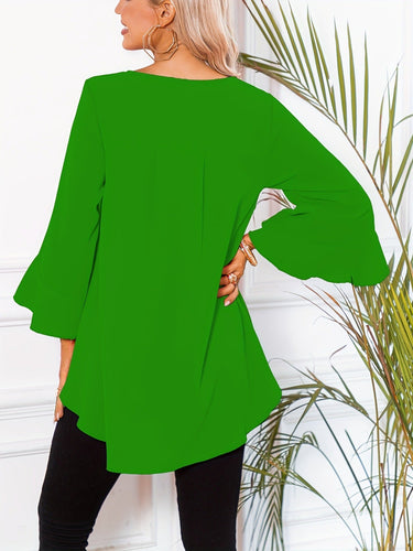 Amarae | Blouse with Round Neckline for Spring