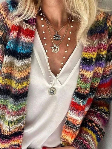 Amarae | Cardigan - Colorful & Elegant - Knitted pattern & Soft cut