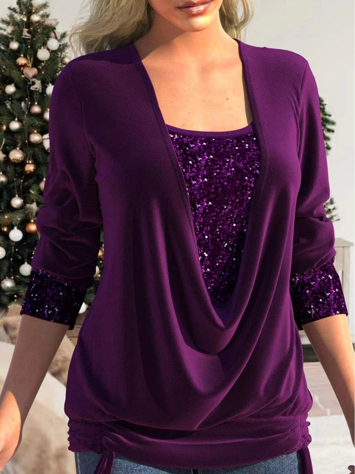 Amarae | Glitter Sequins Top