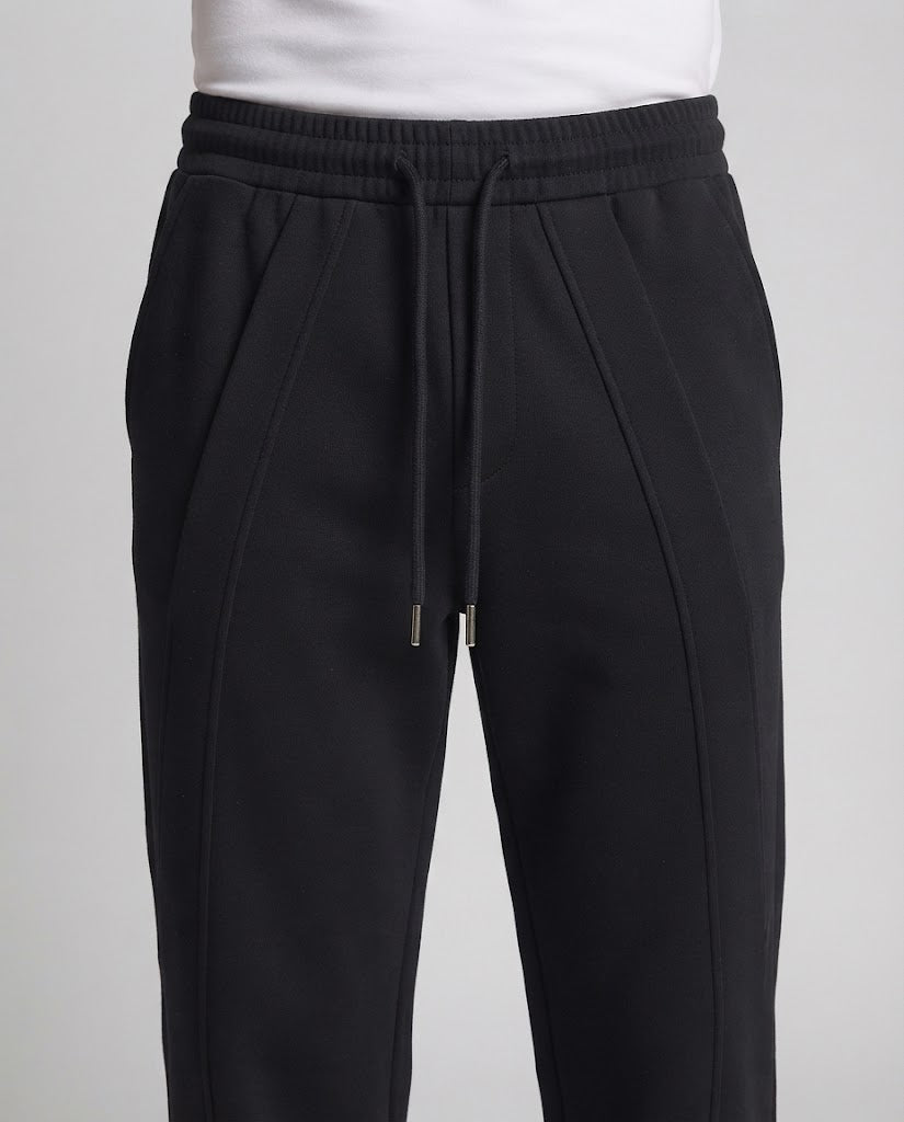 Men's Wide Pleated Lounge Pants with Drawstring and Crease Amarae