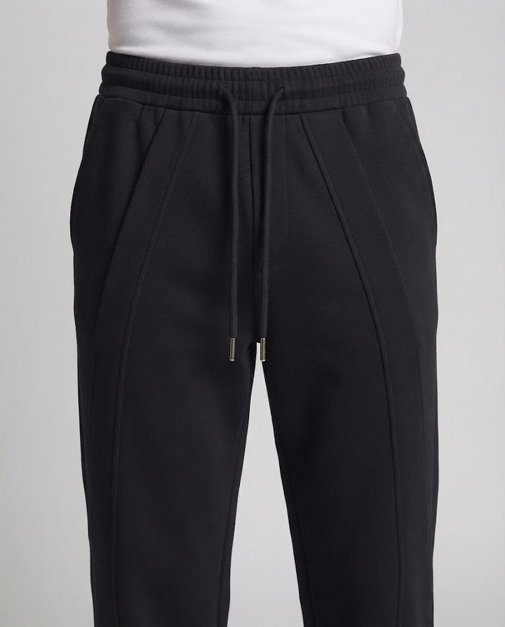 Men's Wide Pleated Lounge Pants with Drawstring and Crease Amarae