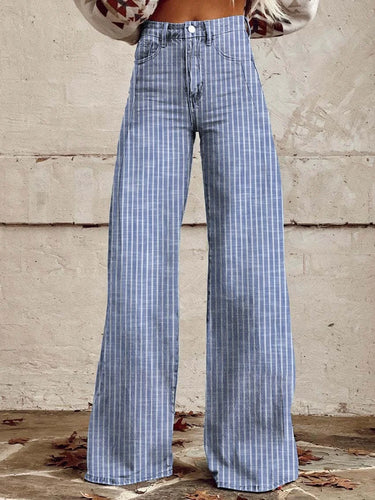 Amarae | Classic striped wide leg pants