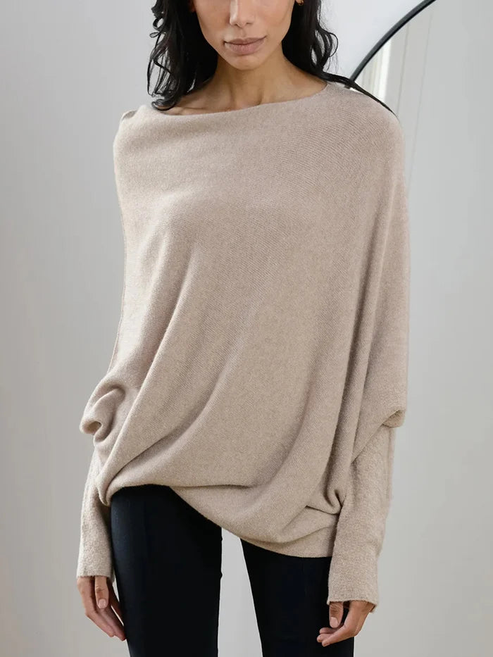 Lune London | Asymmetrical Draped Sweater