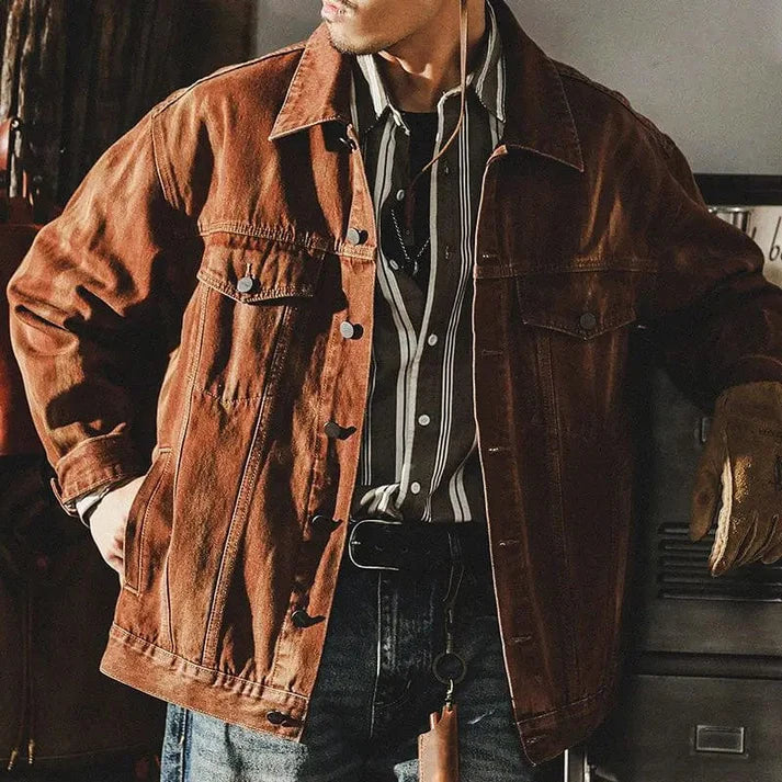 Lune London | Brown Denim Jacket for Men