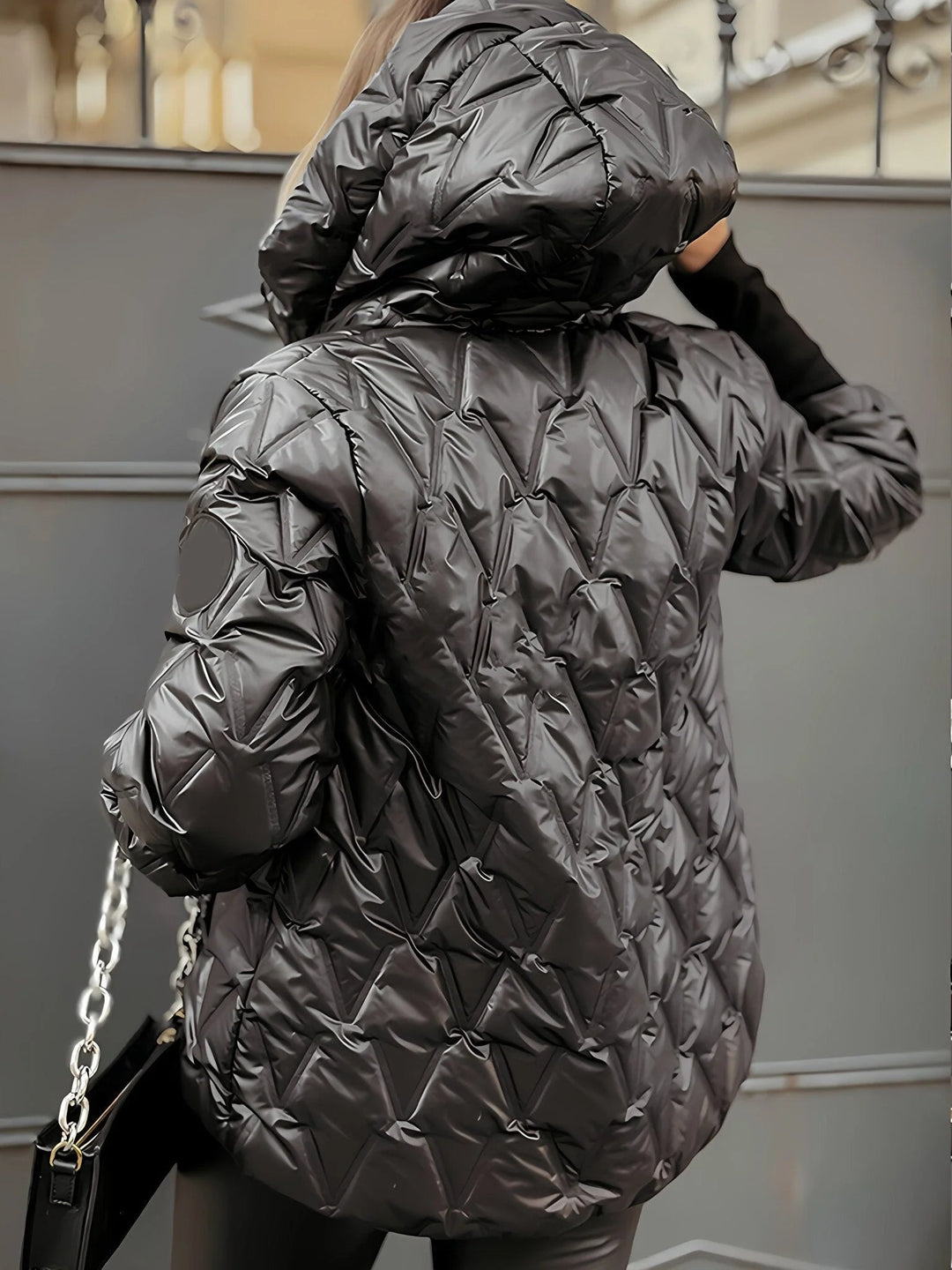 Amarae | Cozy patchwork cotton jacket for a layered look in a casual style