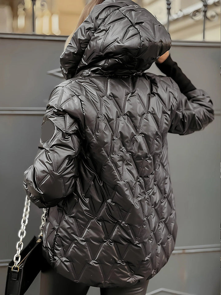 Amarae | Cozy patchwork cotton jacket for a layered look in a casual style