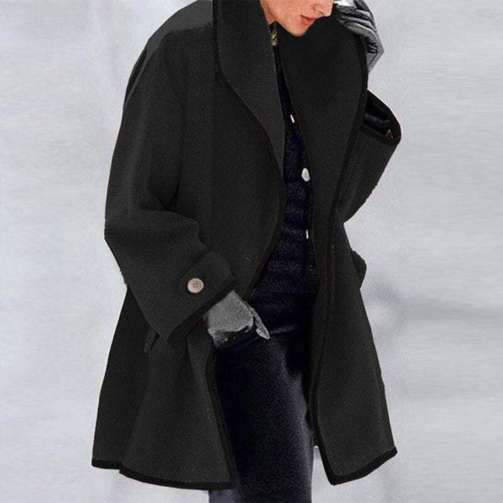Amarae | Coat - Wool blend - Oversized fit - Draped collar - Long style