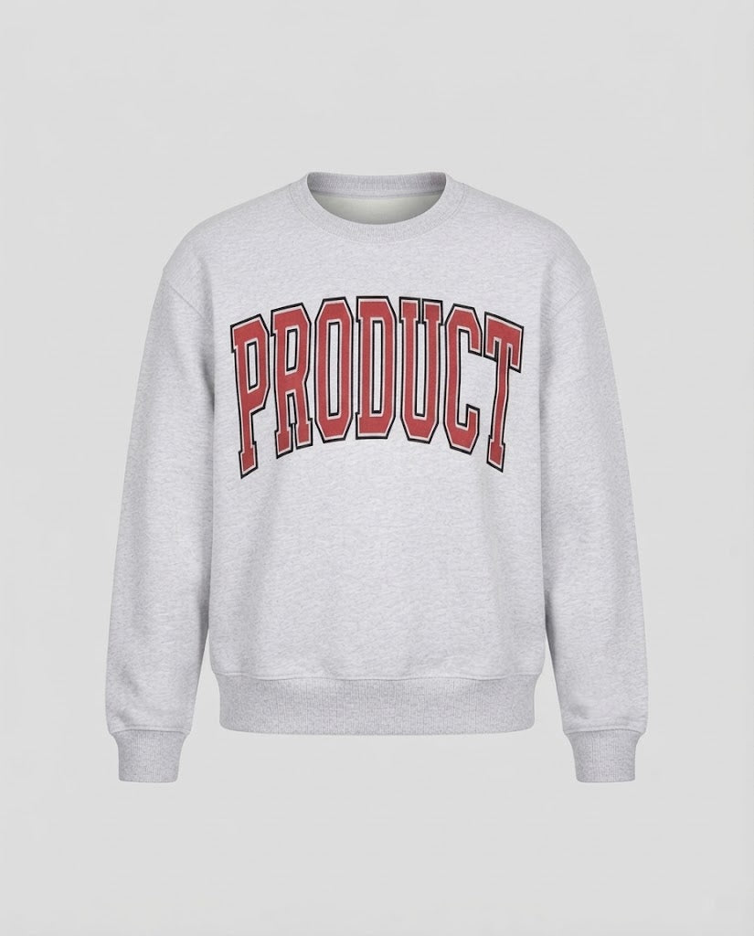 Ladies College Sweatshirt with oversized collegiate print and soft fleece Amarae
